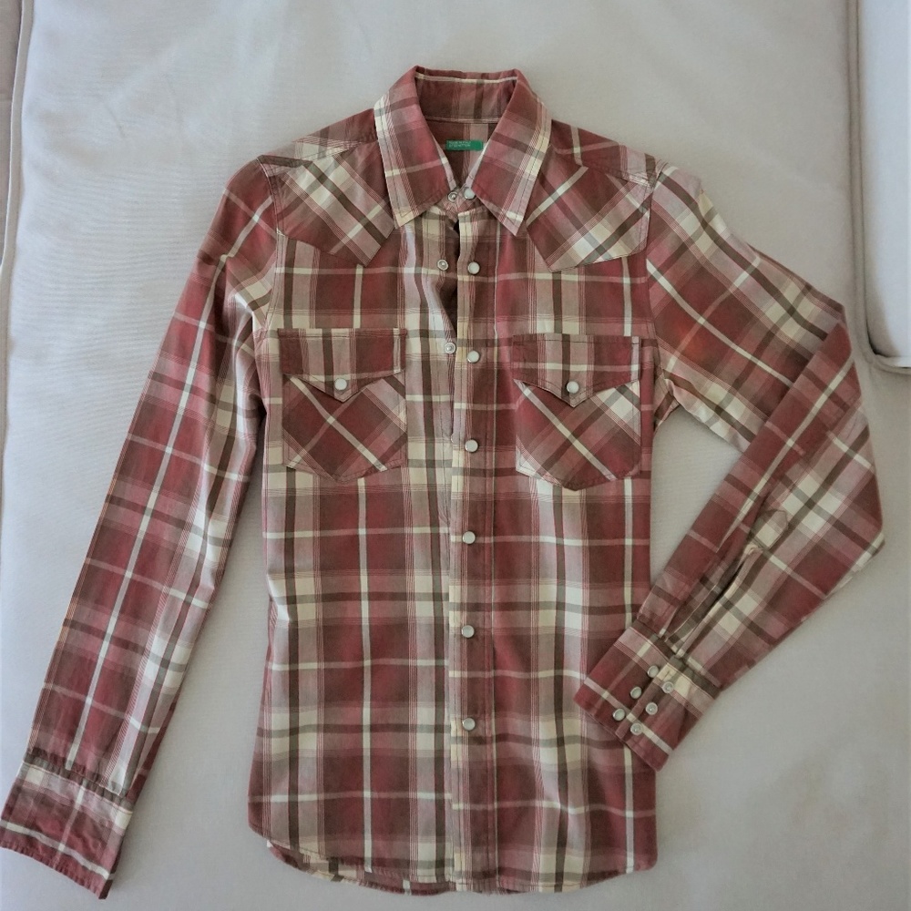 Benetton Shirt, Size: S, Slim Fit